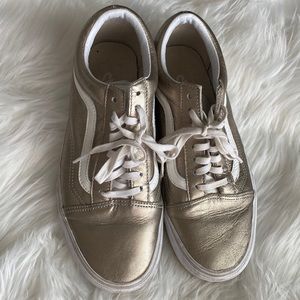 Metallic Platform Vans